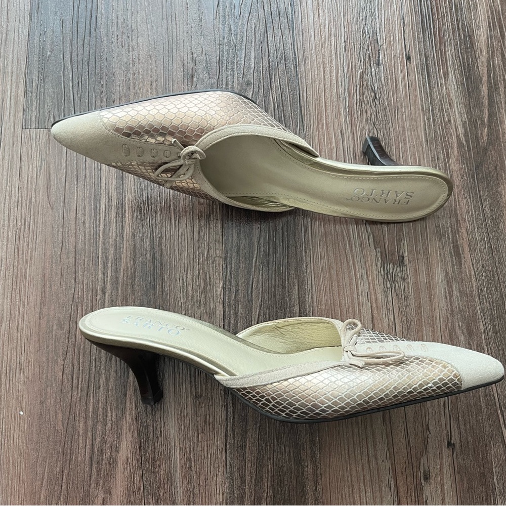 Franco Sarto White Heels